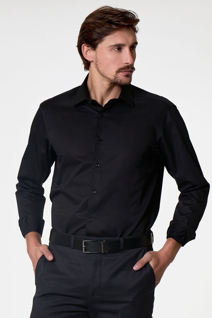 Camisa Social Slim Preto